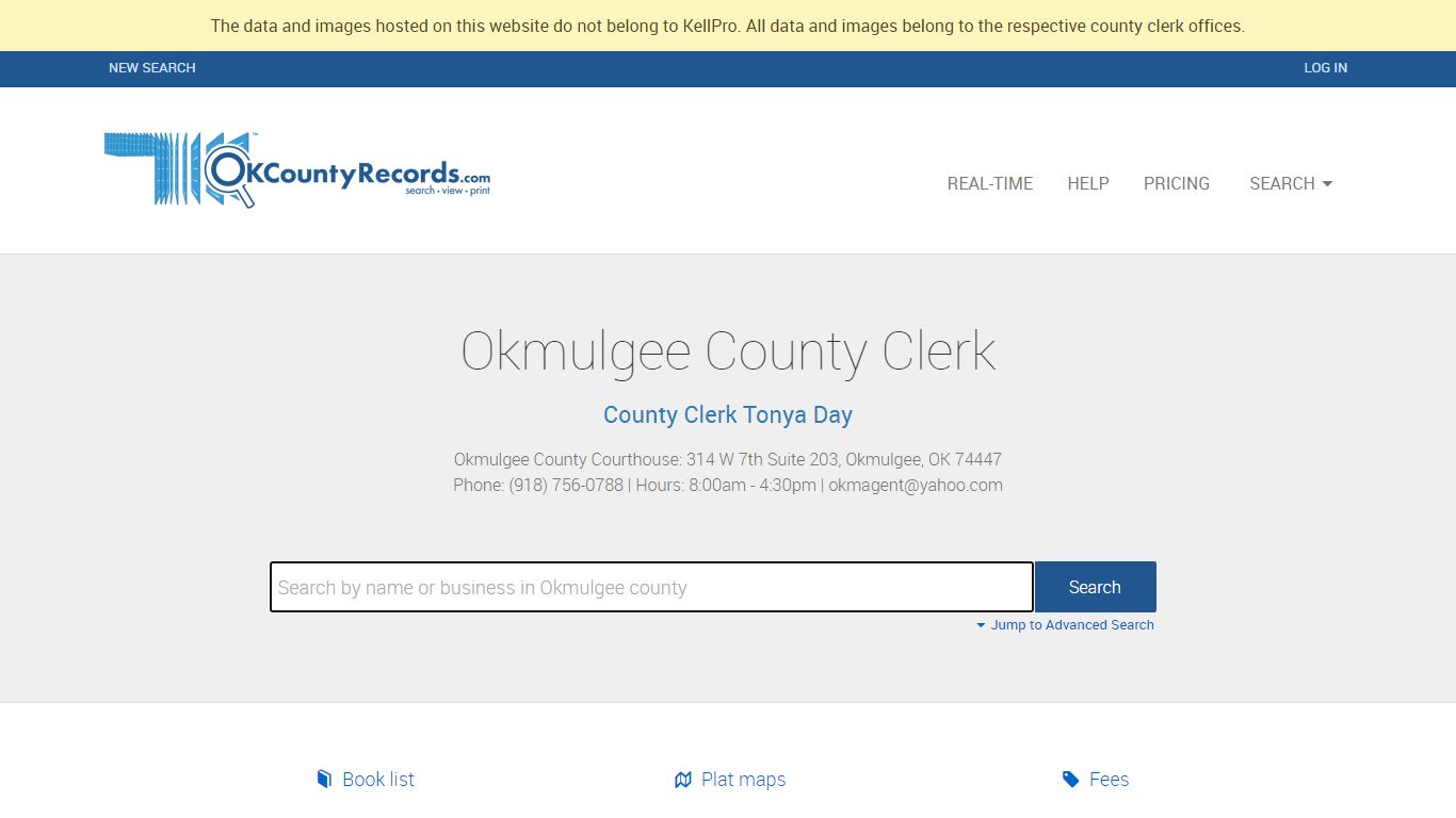 Okmulgee County - County Clerk Public Land Records for Oklahoma